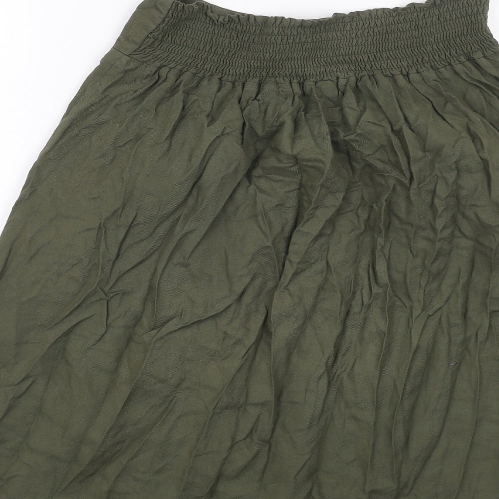 NEXT Womens Green Viscose Swing Skirt Size 6