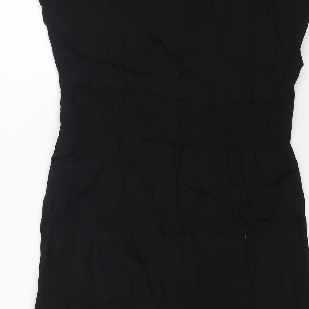 Pepperberry Womens Black Floral Viscose A-Line Size 12 Boat Neck Pullover
