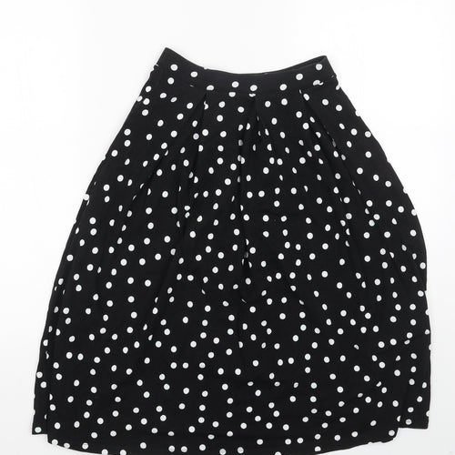 ASOS Womens Black Polka Dot Cotton Tulip Skirt Size 8