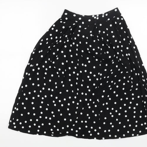 ASOS Womens Black Polka Dot Cotton Tulip Skirt Size 8