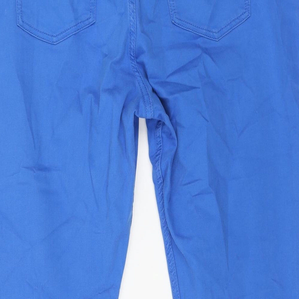 Marks and Spencer Womens Blue Cotton Skinny Jeans Size 18 L21 in Regular Button