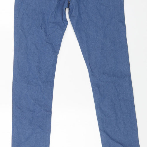 Denim & Co. Womens Blue Cotton Skinny Jeans Size 12 L34 in Regular Button