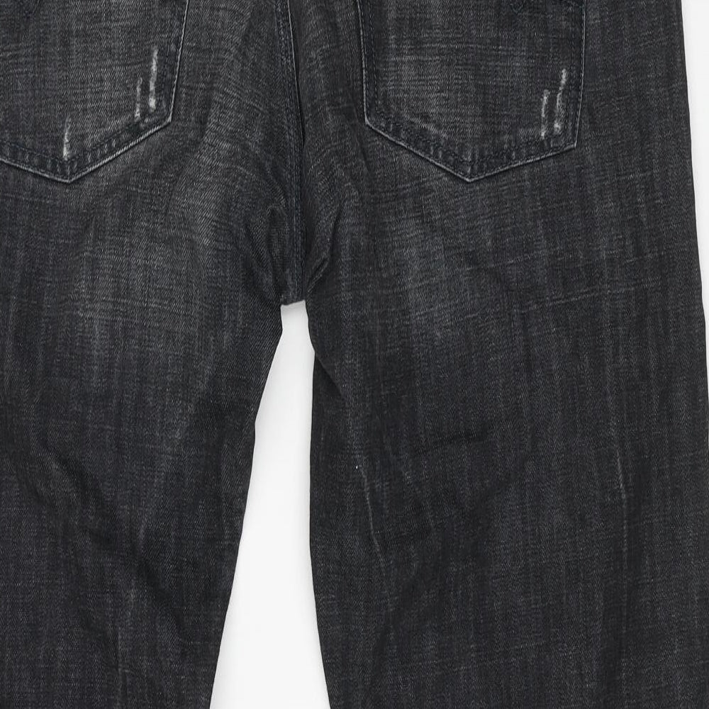 Diesel Womens Black Cotton Straight Jeans Size 40 in L28 in Regular Button