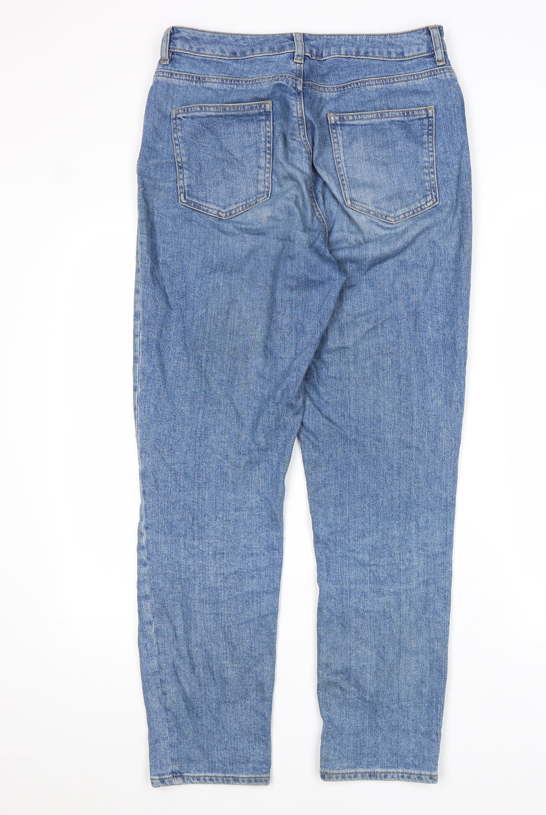 ASOS Mens Blue Cotton Straight Jeans Size 30 in L32 in Regular Zip