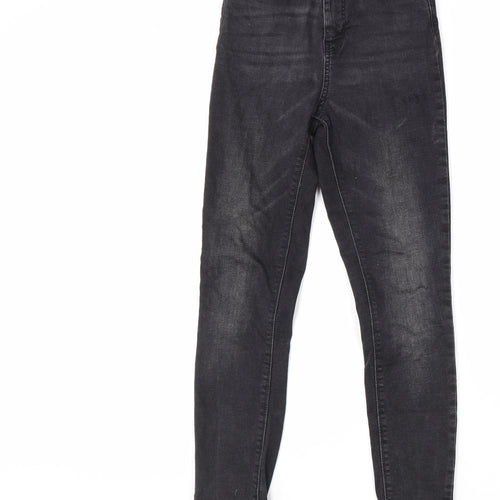 Denim & Co. Womens Black Cotton Skinny Jeans Size 8 L28 in Regular Zip