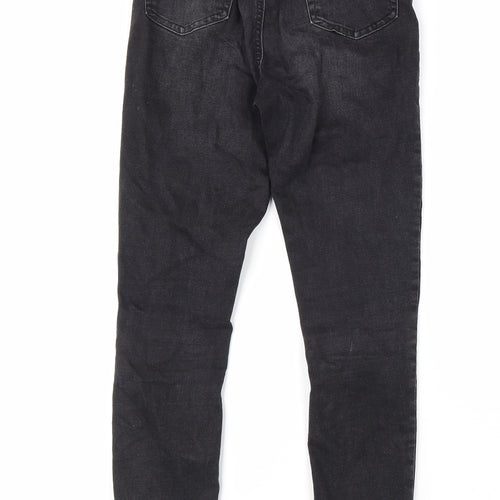 Denim & Co. Womens Black Cotton Skinny Jeans Size 8 L28 in Regular Zip
