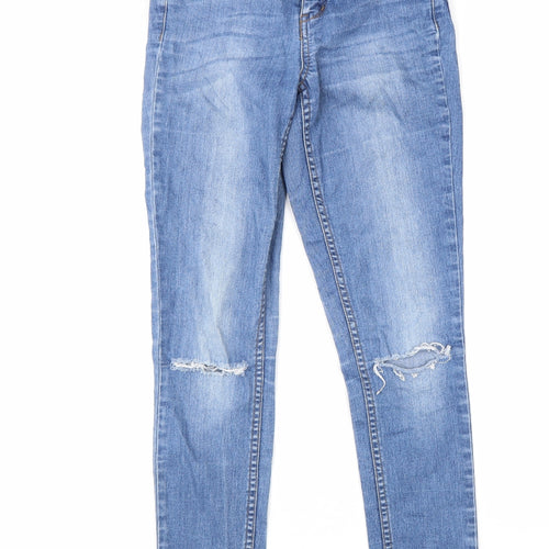 VERO MODA Womens Blue Cotton Skinny Jeans Size 26 in L28 in Regular Zip