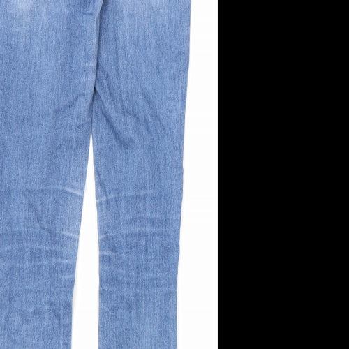 VERO MODA Womens Blue Cotton Skinny Jeans Size 26 in L28 in Regular Zip