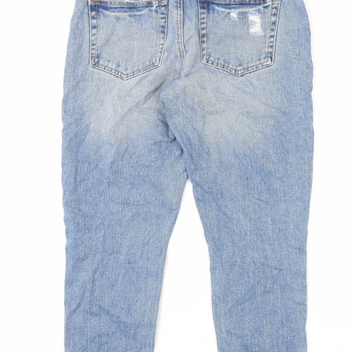 Denim & Co. Womens Blue Cotton Skinny Jeans Size 8 L26 in Regular Zip