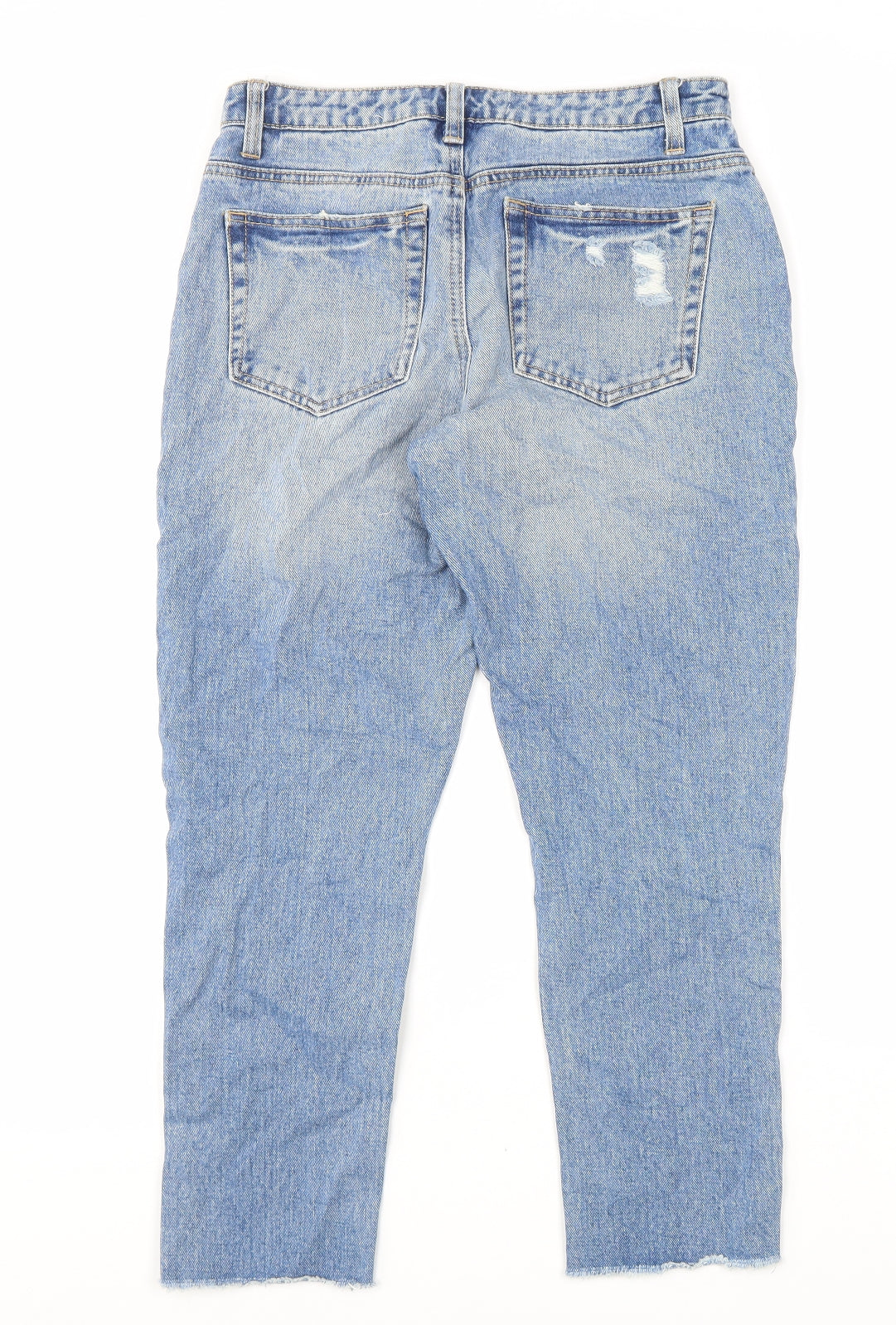 Denim & Co. Womens Blue Cotton Skinny Jeans Size 8 L26 in Regular Zip