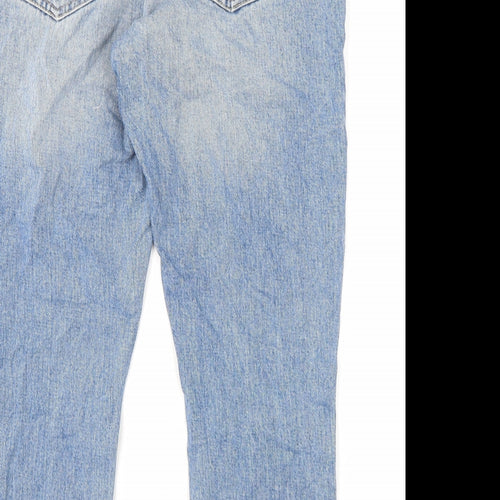 Denim & Co. Womens Blue Cotton Skinny Jeans Size 8 L26 in Regular Zip
