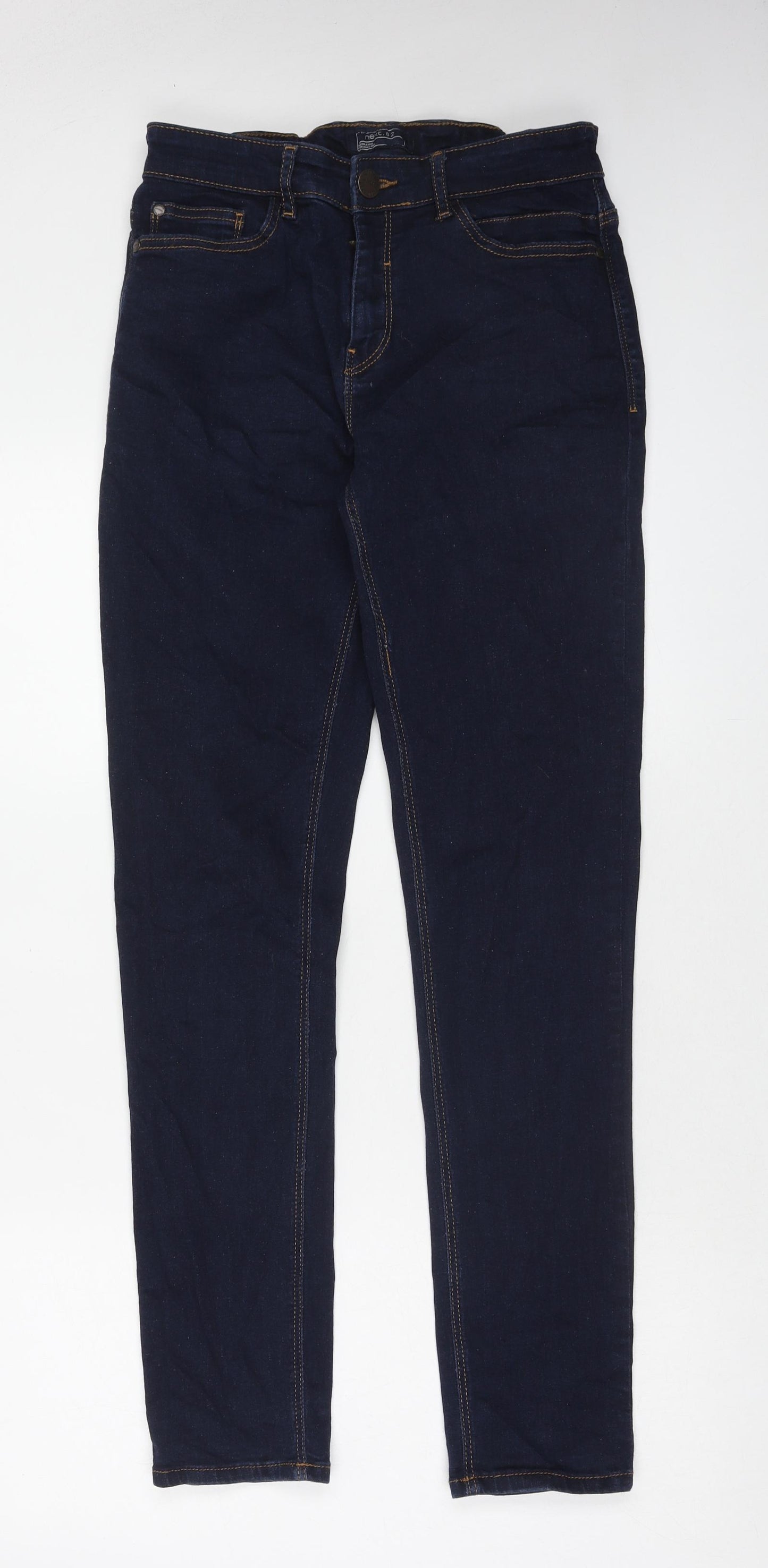 NEXT Boys Blue Cotton Skinny Jeans Size 16 Years Regular Zip