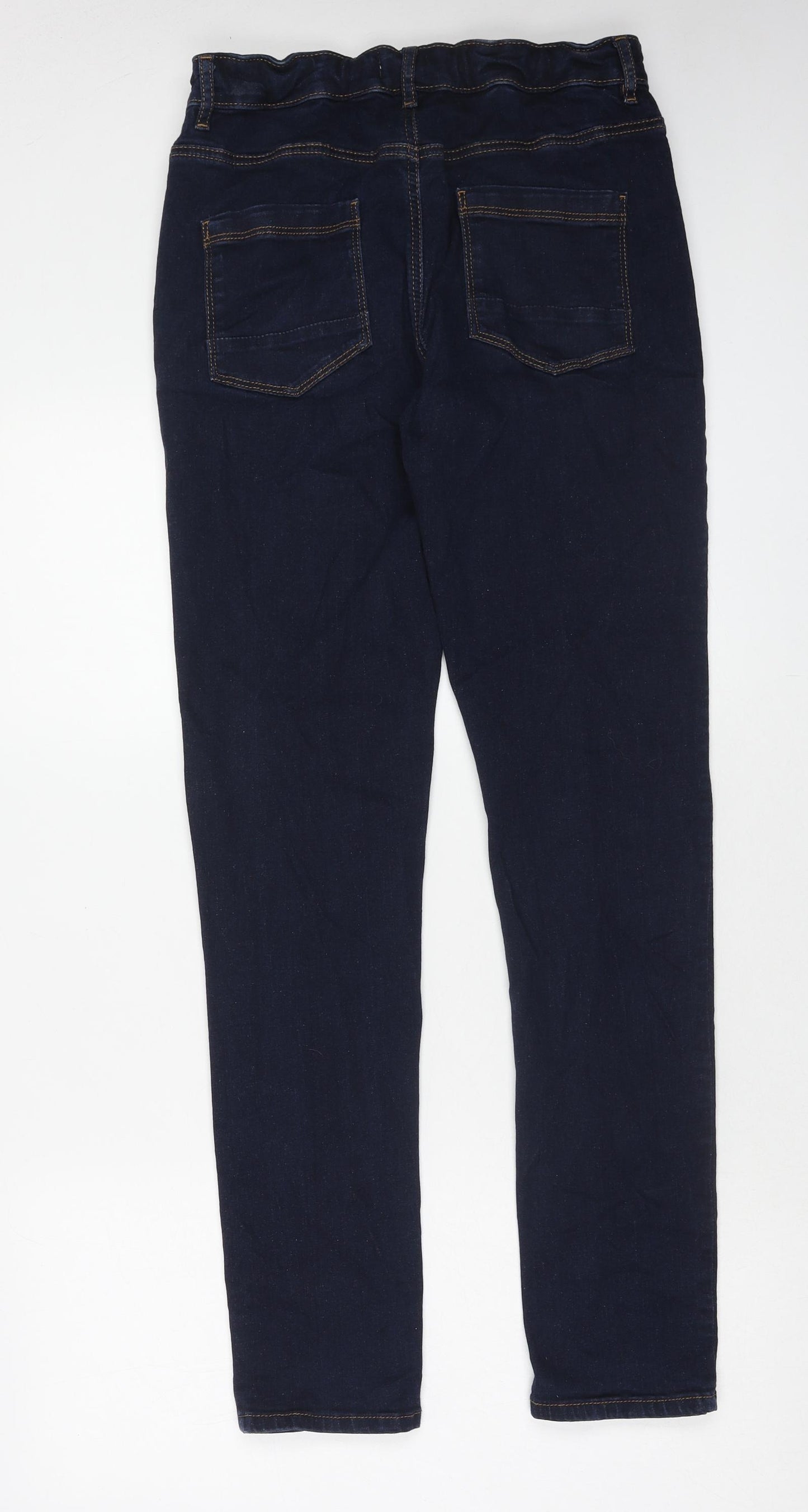 NEXT Boys Blue Cotton Skinny Jeans Size 16 Years Regular Zip