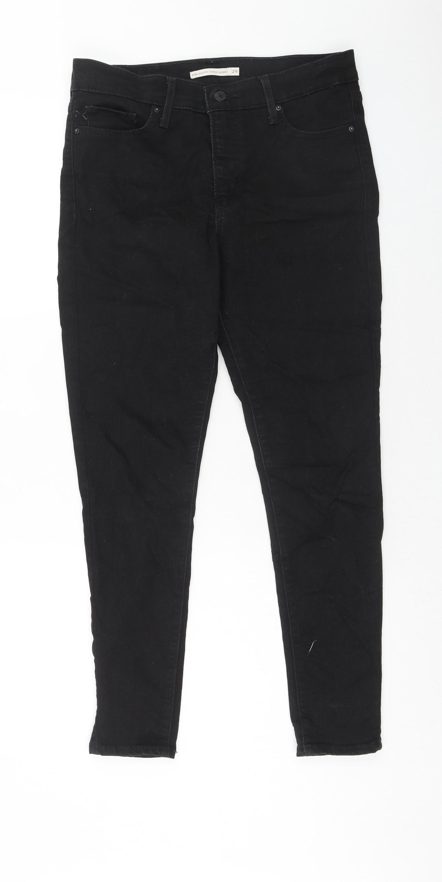 Signature by Levi Strauss & Co. Womens Black Cotton Skinny Jeans Size 29 in L28 in Regular Zip