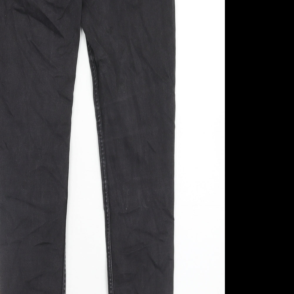 Mango Womens Black Cotton Skinny Jeans Size 12 Regular Zip