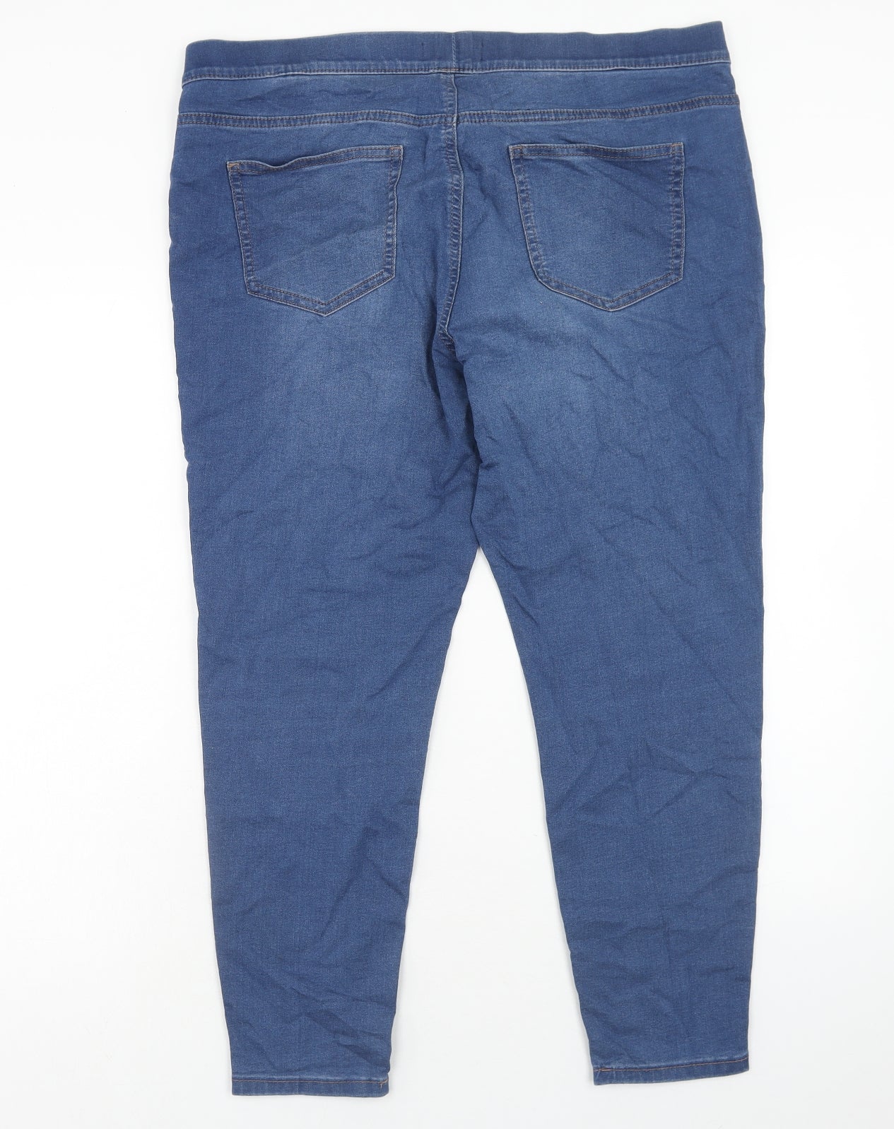 Marks and Spencer Womens Blue Cotton Jegging Jeans Size 18 Regular