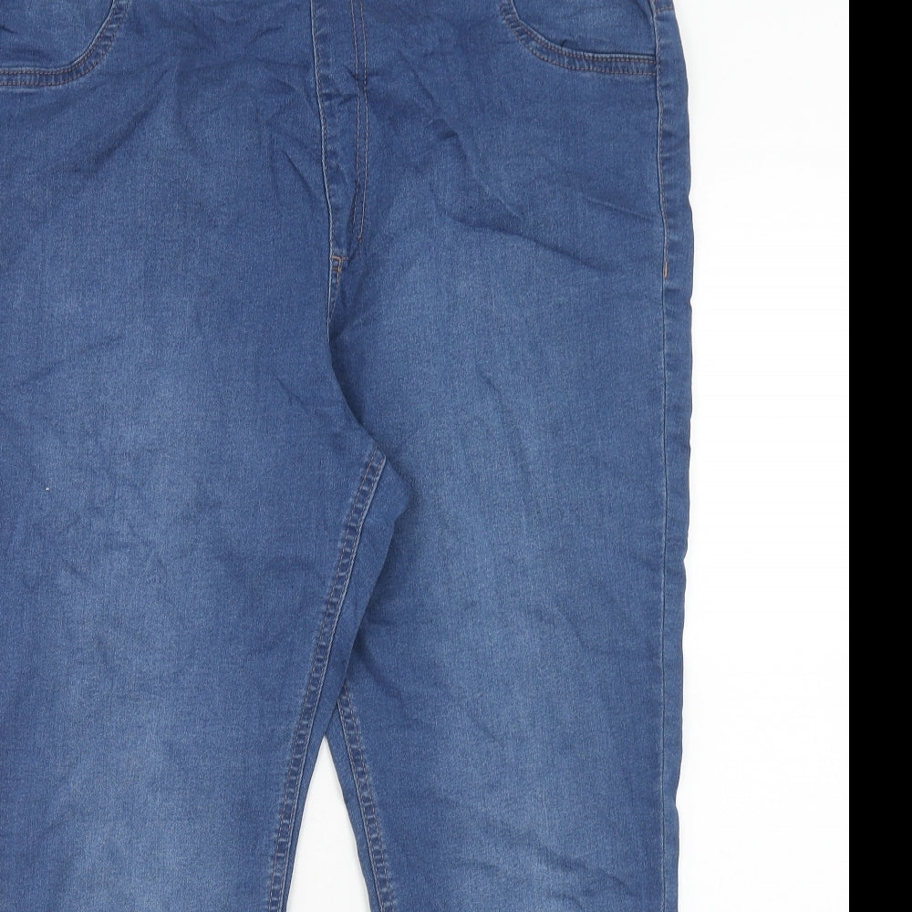 Marks and Spencer Womens Blue Cotton Jegging Jeans Size 18 Regular