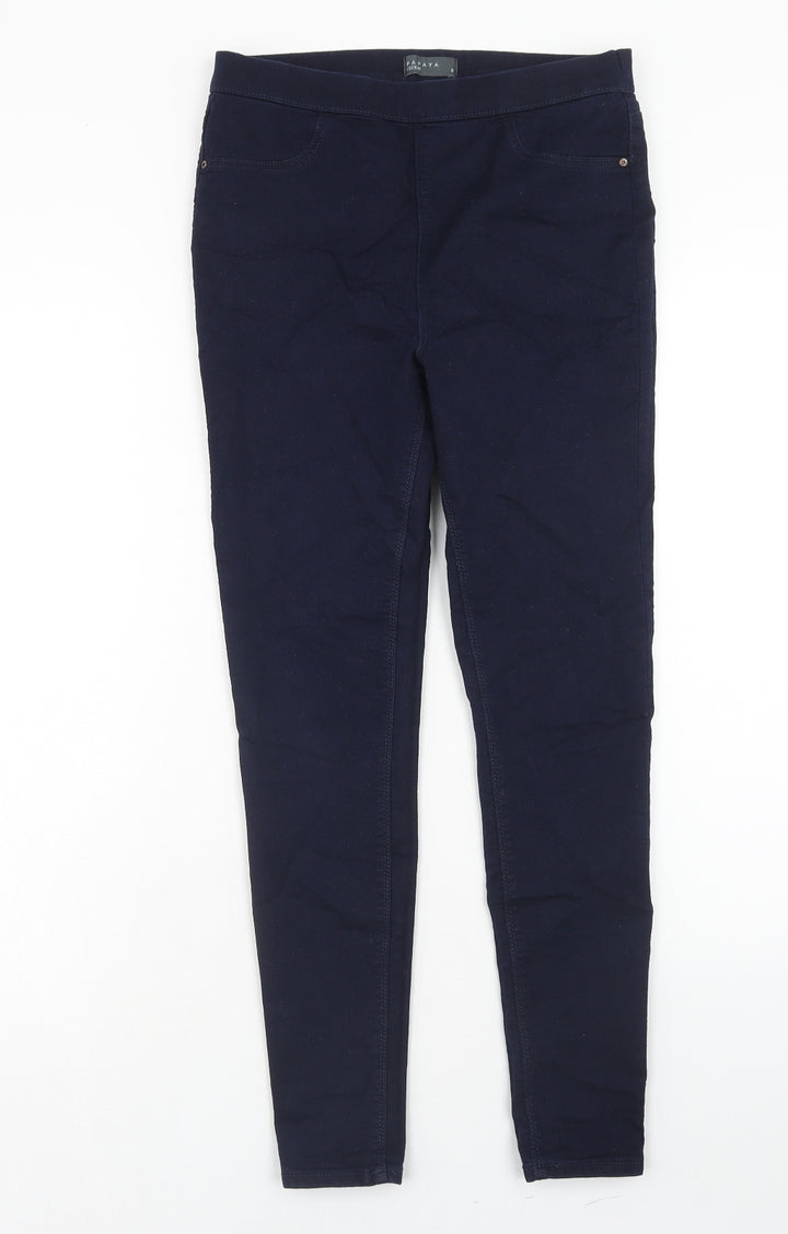 Papaya Womens Blue Cotton Jegging Jeans Size 8 Regular