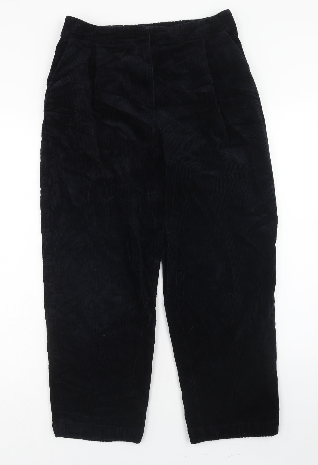 Monkl Womens Blue Cotton Trousers Size 12 Regular Hook & Eye