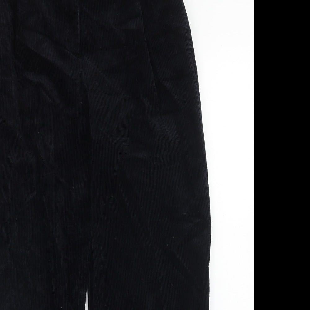 Monkl Womens Blue Cotton Trousers Size 12 Regular Hook & Eye