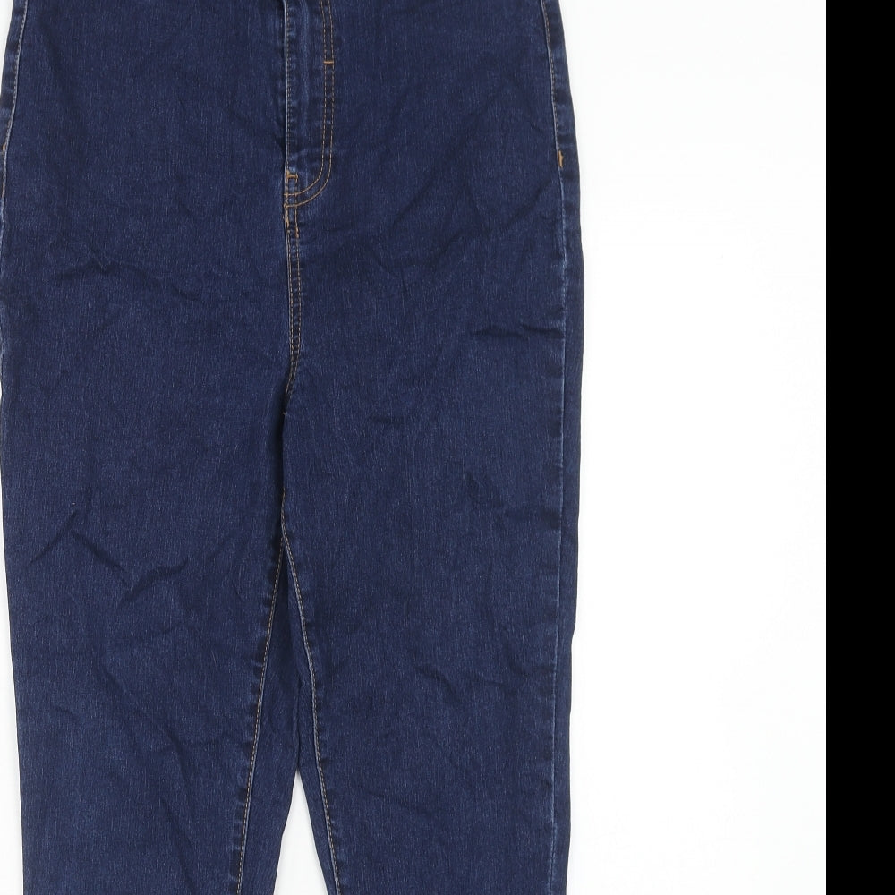 George Womens Blue Cotton Skinny Jeans Size 12 Regular Zip
