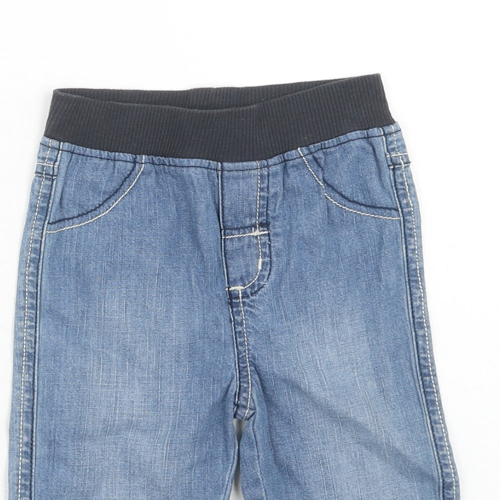 Nutmeg Boys Blue Cotton Jogger Jeans Size 9-12 Months L50 cm Pullover