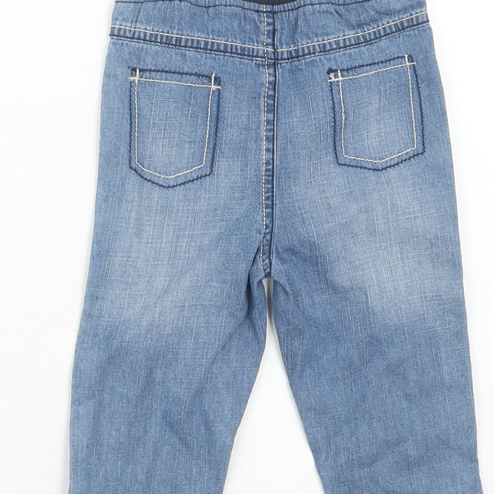 Nutmeg Boys Blue Cotton Jogger Jeans Size 9-12 Months L50 cm Pullover