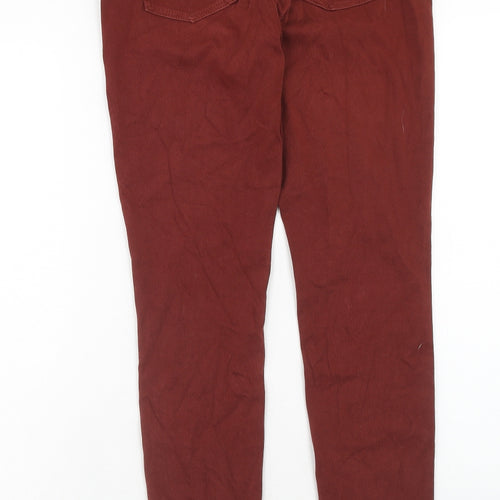 Uniqlo Womens Brown Cotton Skinny Jeans Size 28 in Regular Button