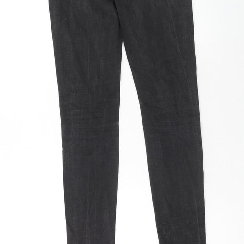 Uniqlo Womens Grey Cotton Skinny Jeans Size 24 in Regular Zip