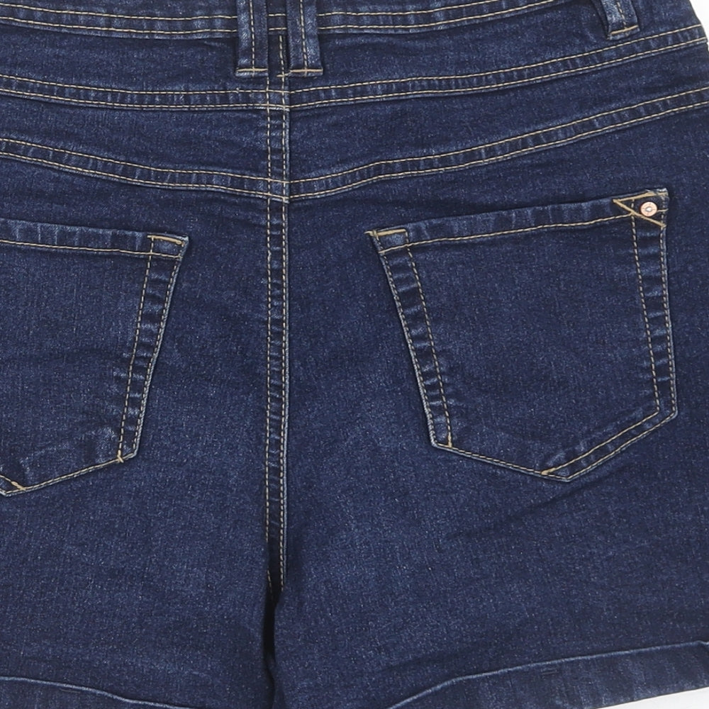New Look Girls Blue Cotton Sailor Shorts Size 14 Years Regular