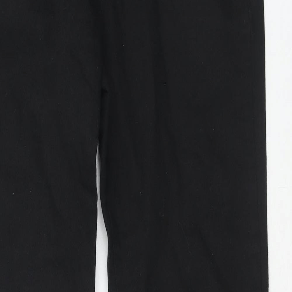 H&M Womens Black Cotton Bootcut Jeans Size 10 Regular Zip
