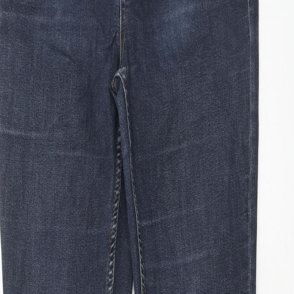 Oasis Womens Blue Cotton Skinny Jeans Size 12 Slim Zip