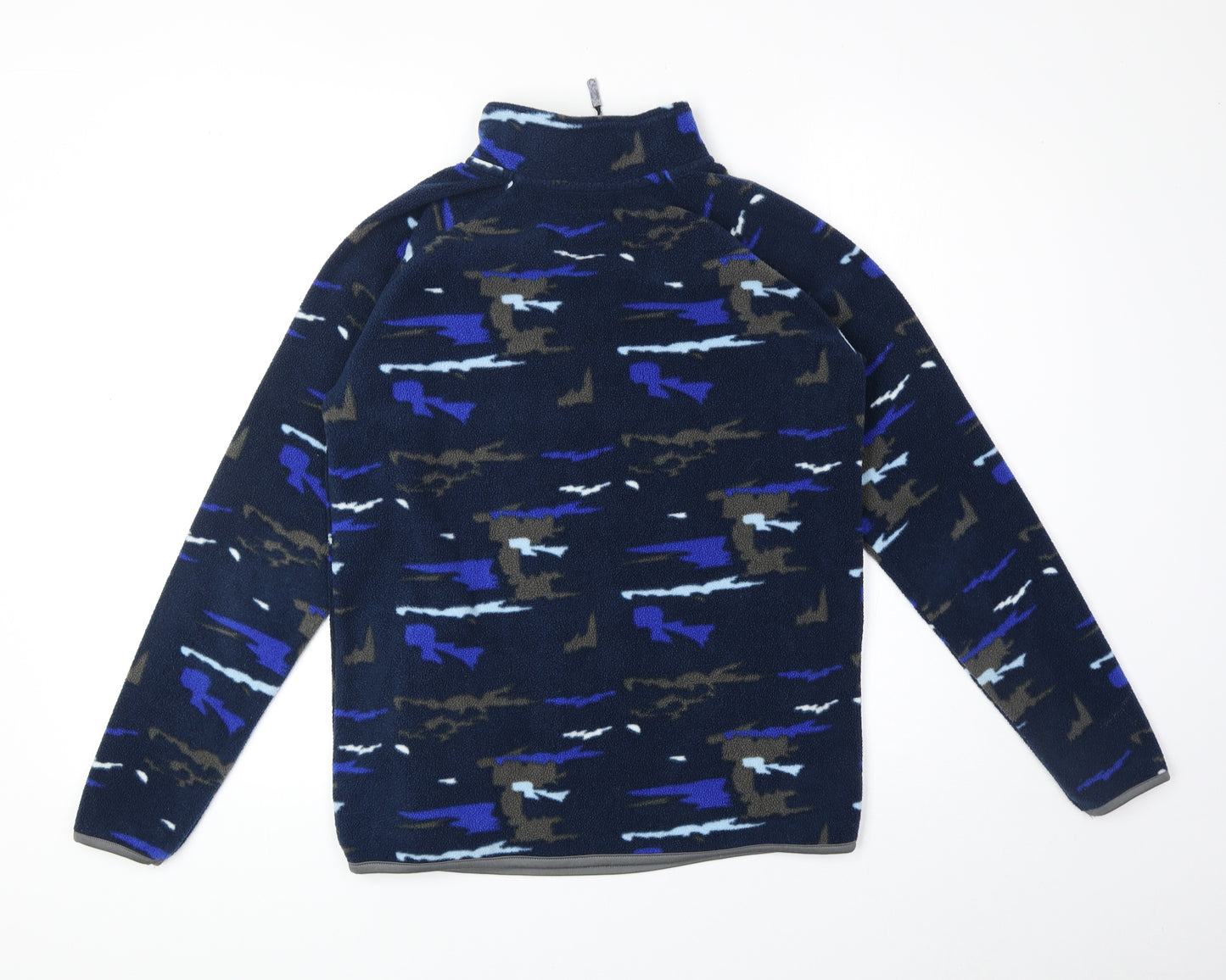Primark Boys Blue Camouflage Polyester Pullover Sweatshirt Size 12-13 Years Zip