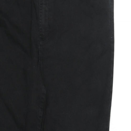Preworn Womens Black Polyester Skinny Jeans Size 37 in Regular Zip