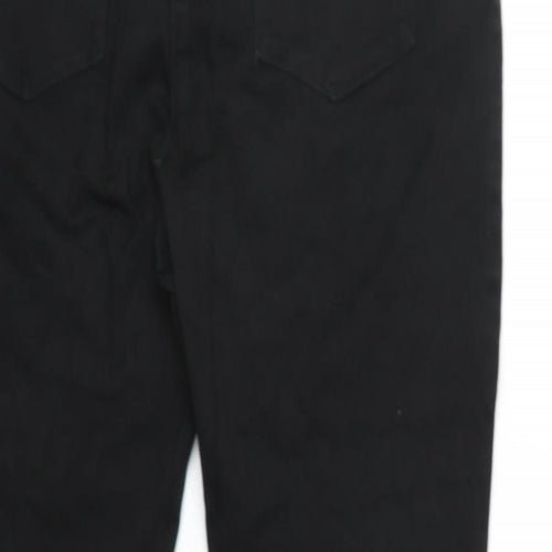 Preworn Womens Black Polyester Skinny Jeans Size 37 in Regular Zip