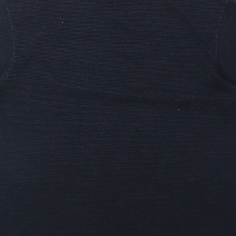 Zara Womens Blue Polyester Basic T-Shirt Size L Round Neck