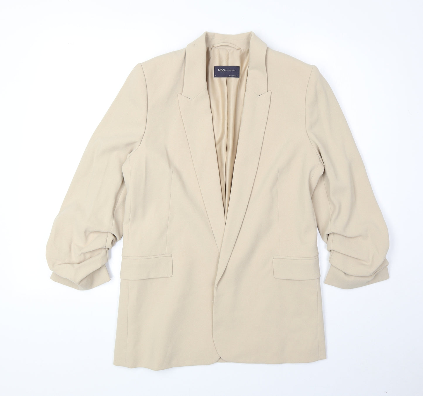 Marks and Spencer Womens Beige Jacket Blazer Size 10