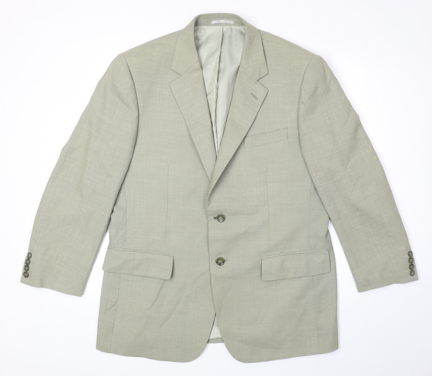 Brook Taverner Mens Beige Polyester Jacket Suit Jacket Size 40 Regular