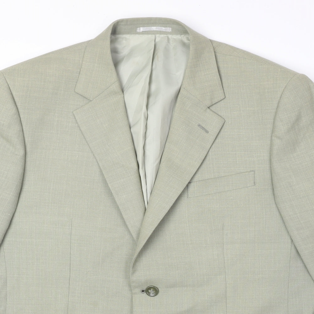 Brook Taverner Mens Beige Polyester Jacket Suit Jacket Size 40 Regular