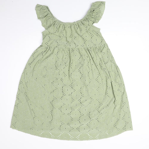 Mamalicious Womens Green Geometric Polyester Trapeze & Swing Size M Off the Shoulder Pullover