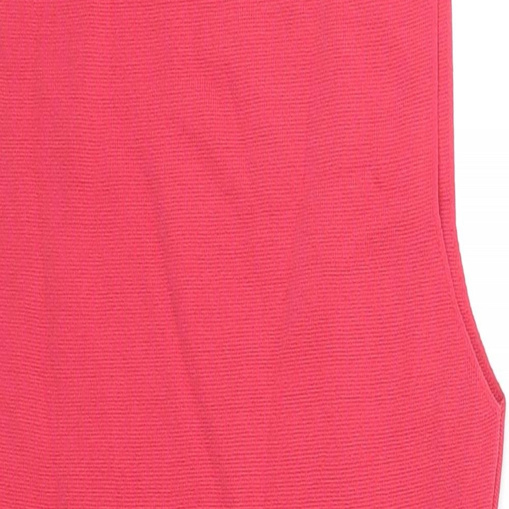 Zara Womens Pink Polyamide Bodysuit One-Piece Size S Snap