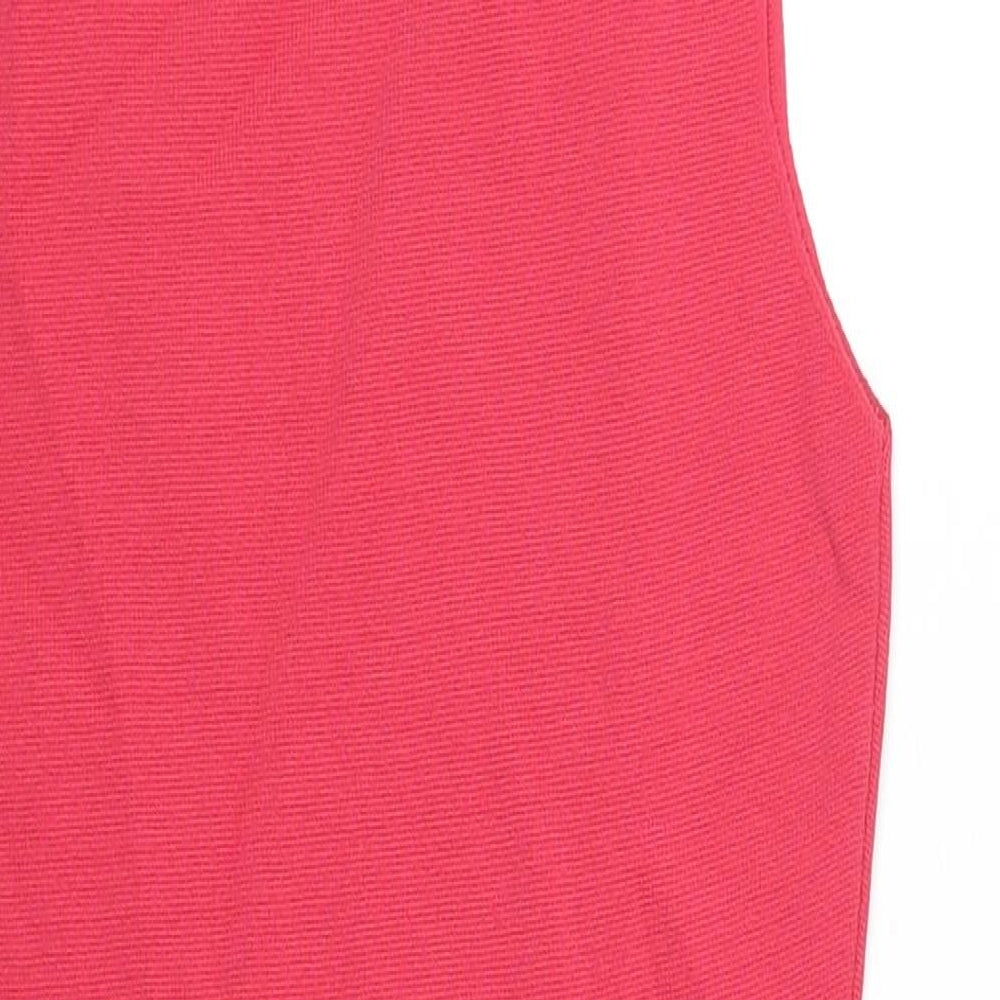 Zara Womens Pink Polyamide Bodysuit One-Piece Size S Snap