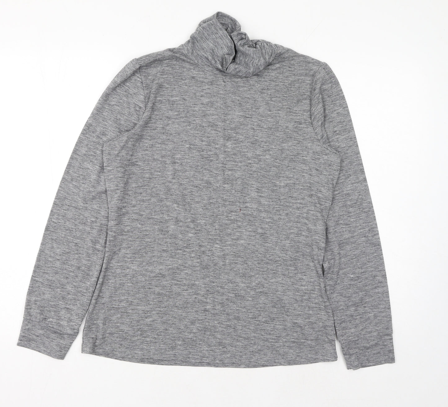 NEXT Womens Grey Polyester Basic Blouse Size 14 High Neck