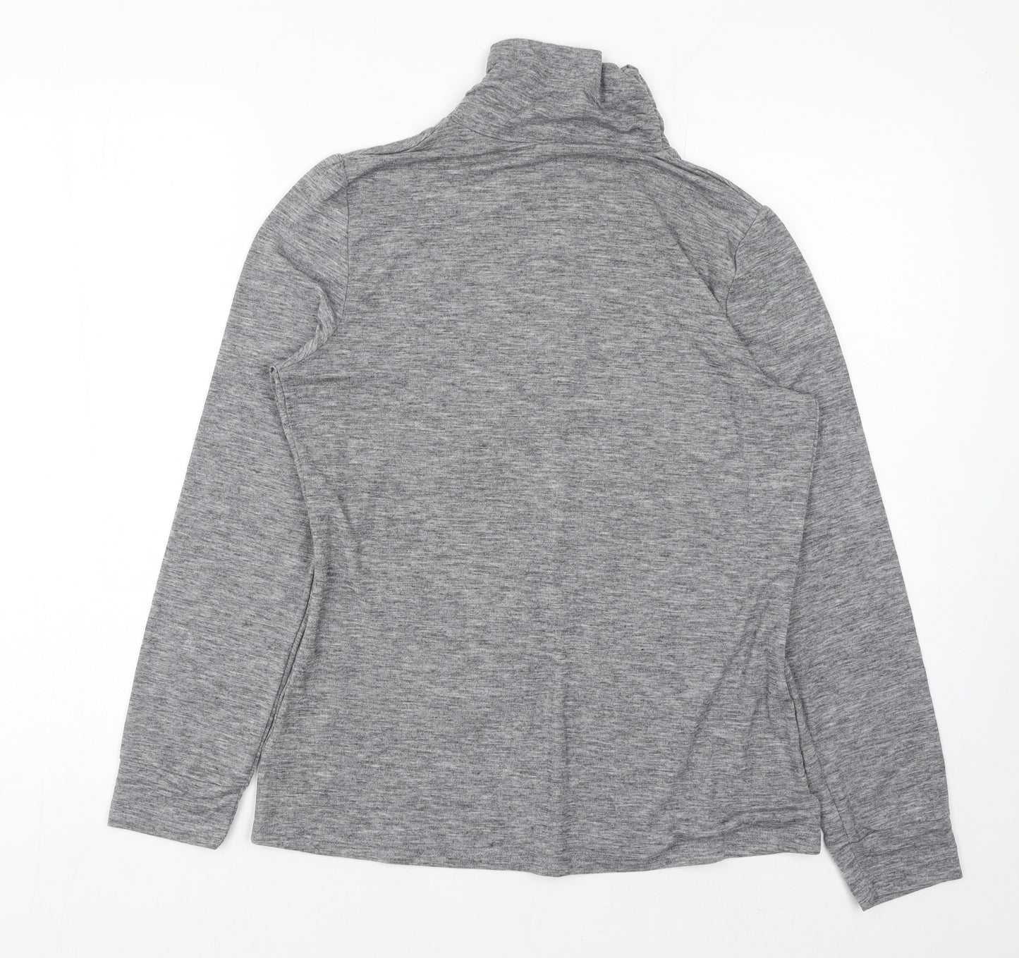 NEXT Womens Grey Polyester Basic Blouse Size 14 High Neck