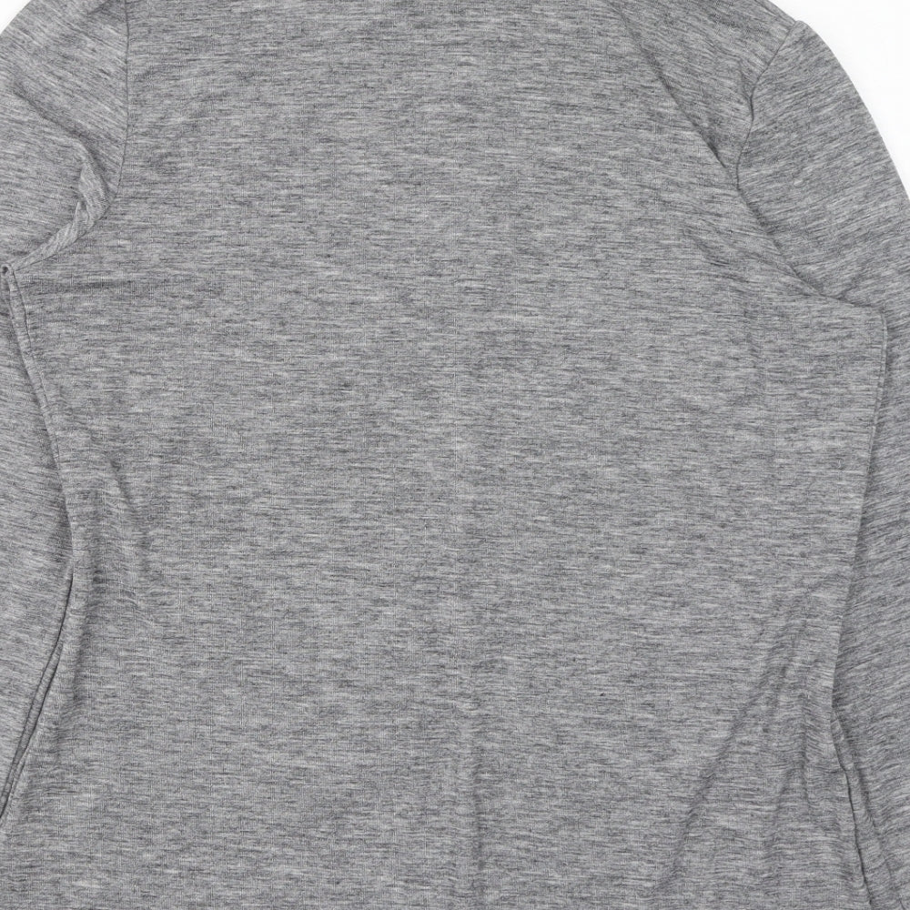 NEXT Womens Grey Polyester Basic Blouse Size 14 High Neck