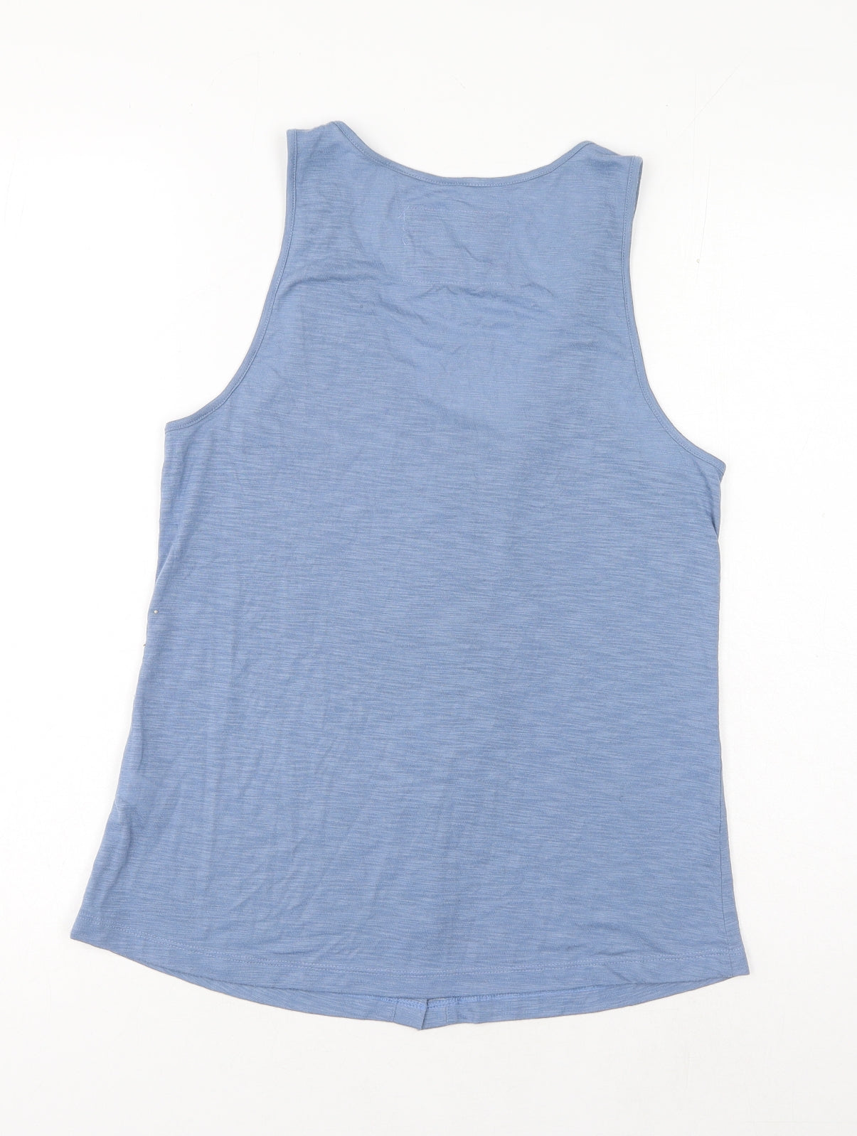 Marks and Spencer Womens Blue Polyester Basic Tank Size 10 Scoop Neck