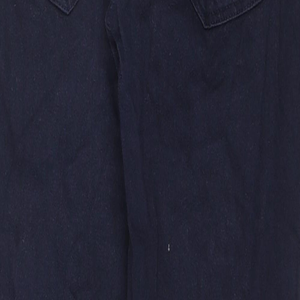 H&M Womens Blue Herringbone Cotton Skinny Jeans Size 10 Regular