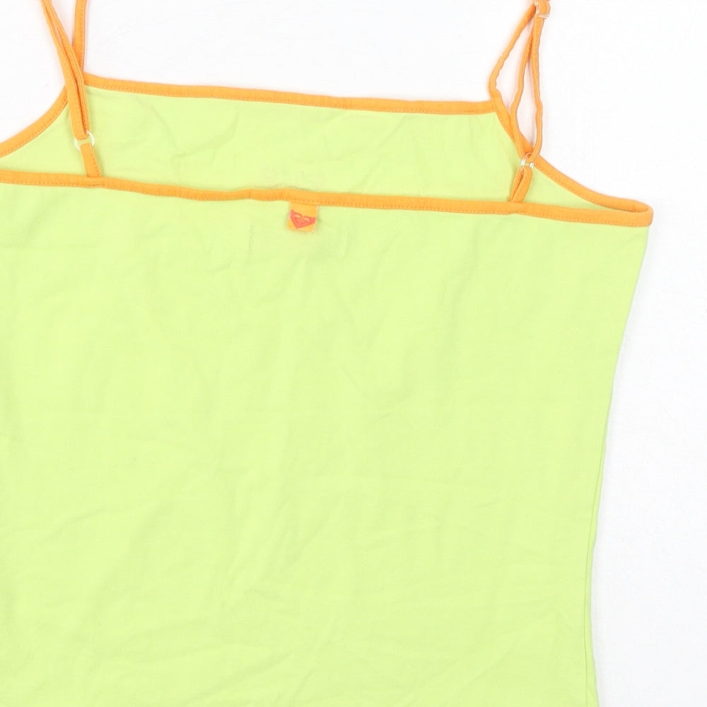 ROXY Womens Green Polyester Camisole Tank Size S Square Neck