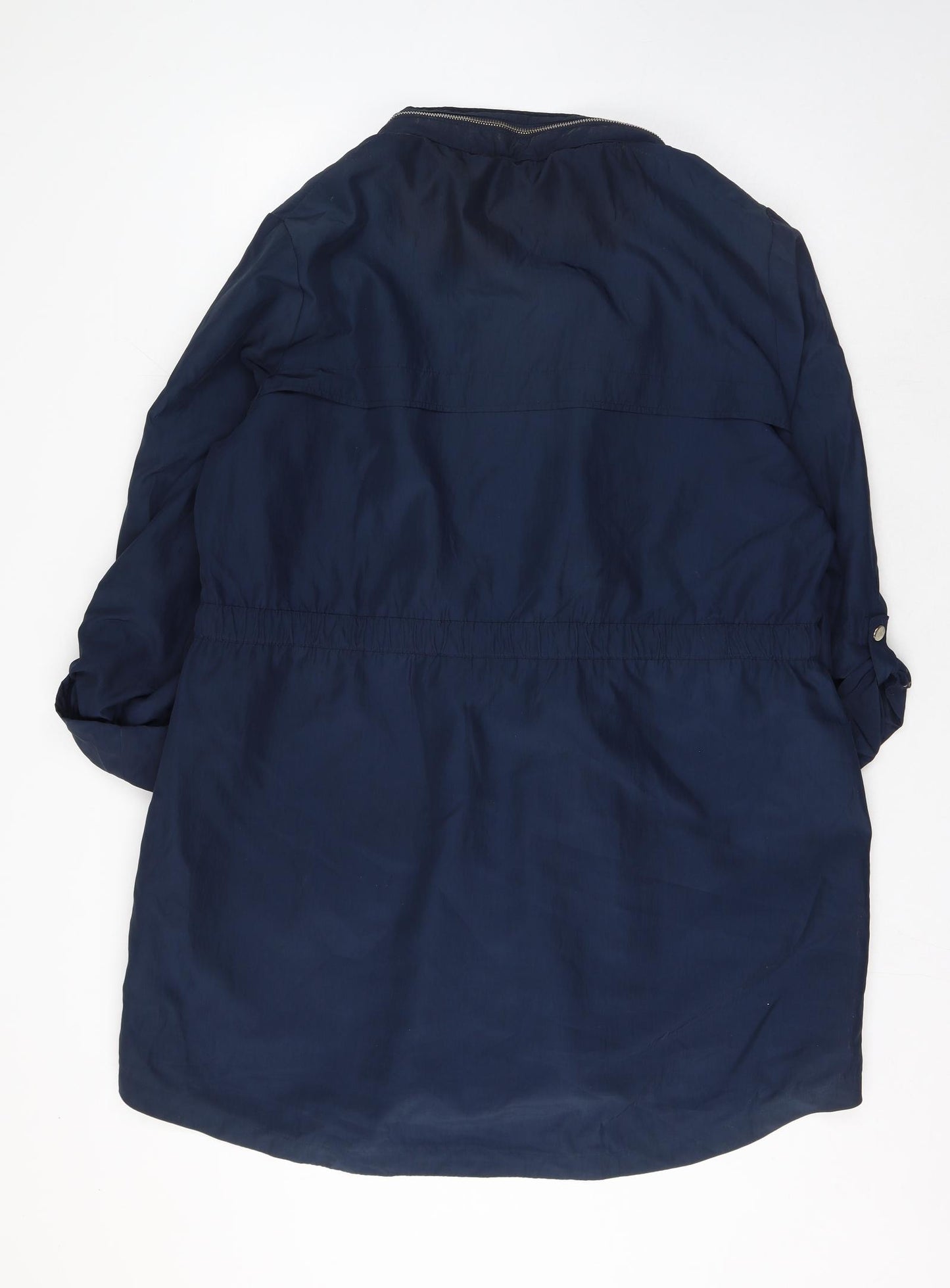Bonmarché Womens Blue Rain Coat Coat Size 20 Zip