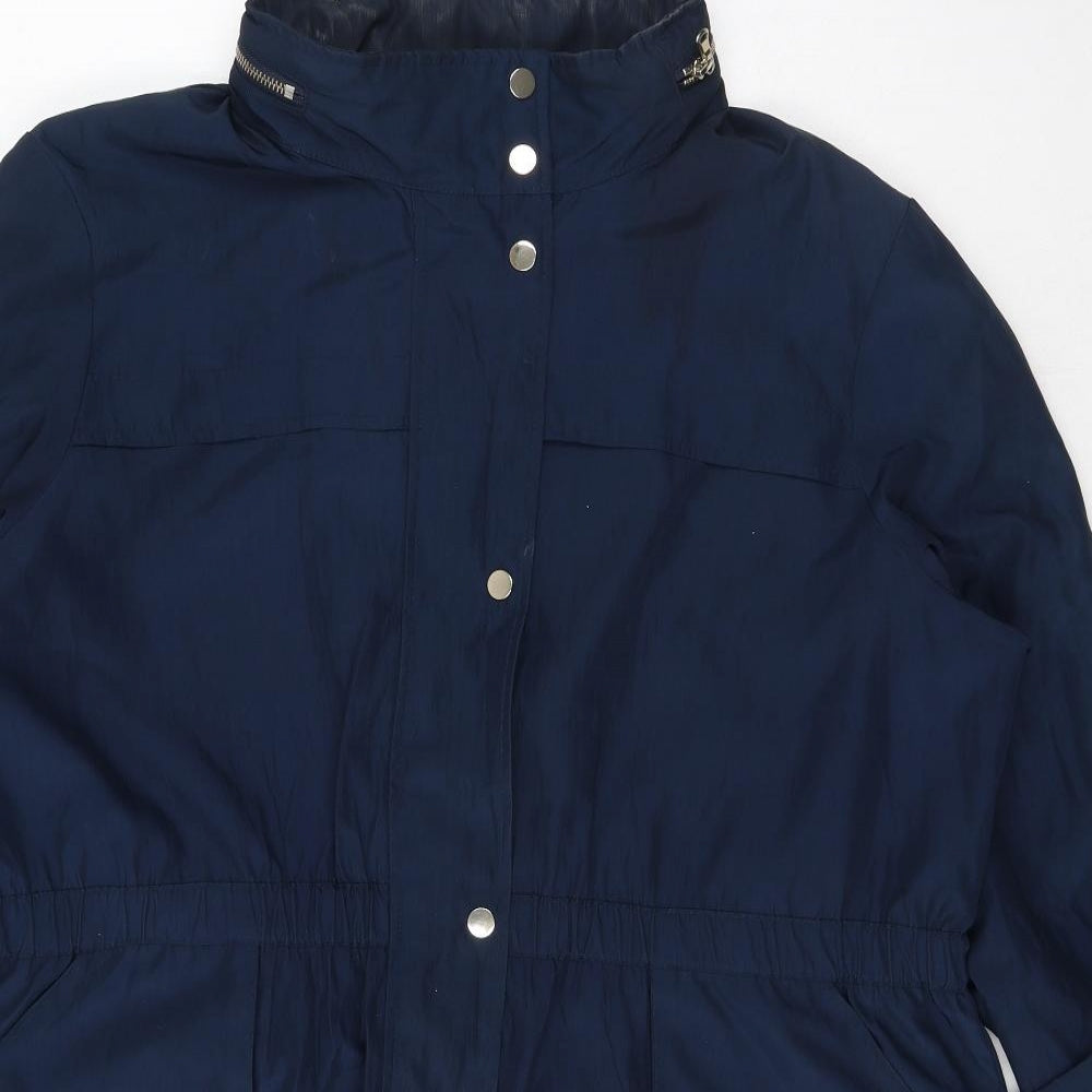 Bonmarché Womens Blue Rain Coat Coat Size 20 Zip